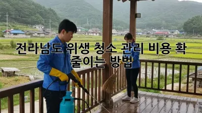 전라남도 위생 청소 관리 비용 확 줄이는 방법!